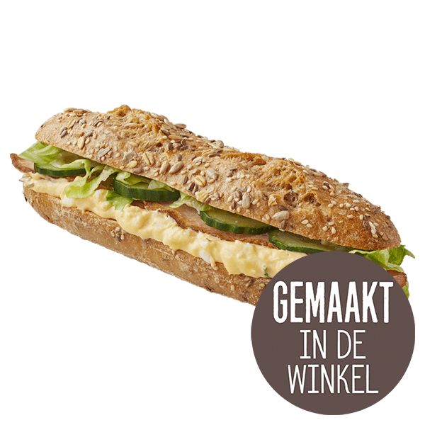 PLUS Meergranen baguette eiersalade met bac - PLUS