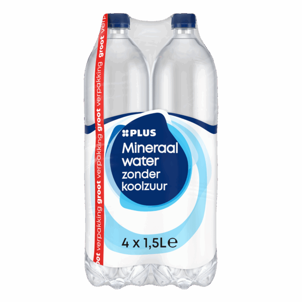 PLUS Mineraalwater zonder koolzuur 4-pack - PLUS