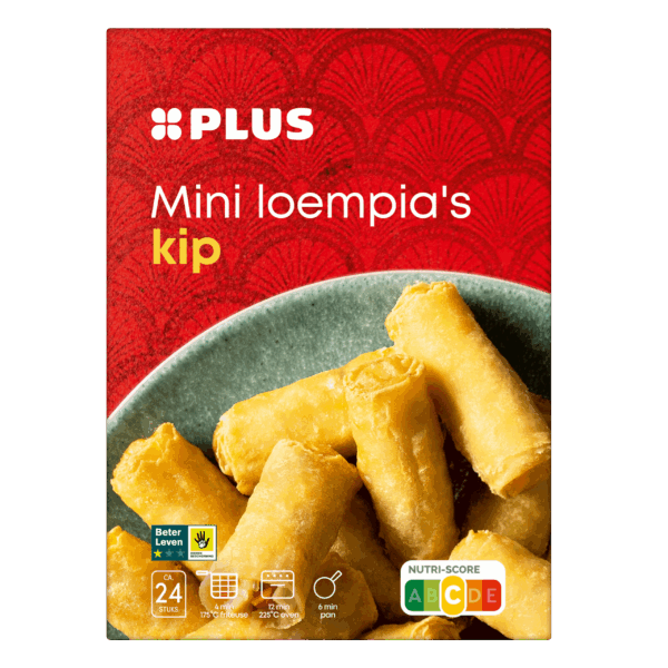 PLUS Mini loempia's kip BLK 24ST - PLUS