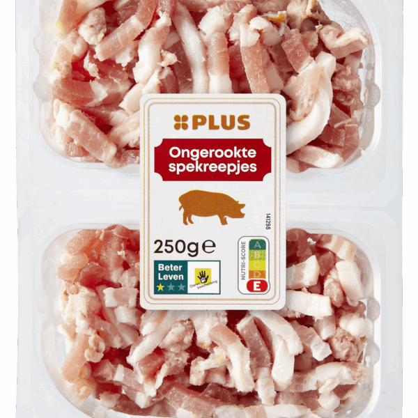 PLUS Ongerookte Spekreepjes - PLUS
