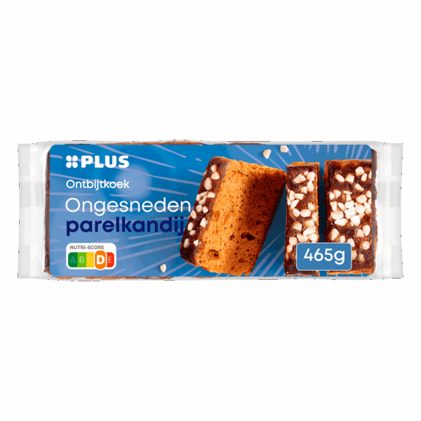 PLUS Ontbijtkoek Parelkandij Ongesneden - PLUS
