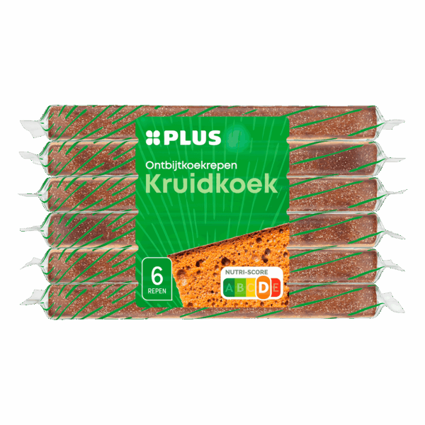 PLUS Ontbijtkoekrepen Kruidkoek 6 pack - PLUS