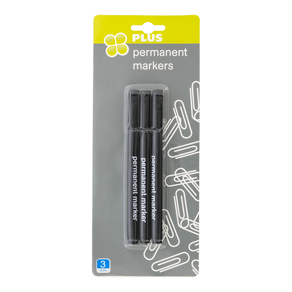 PLUS Permanent marker zwart - PLUS