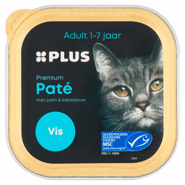 PLUS Premium Katten paté vis MSC - PLUS