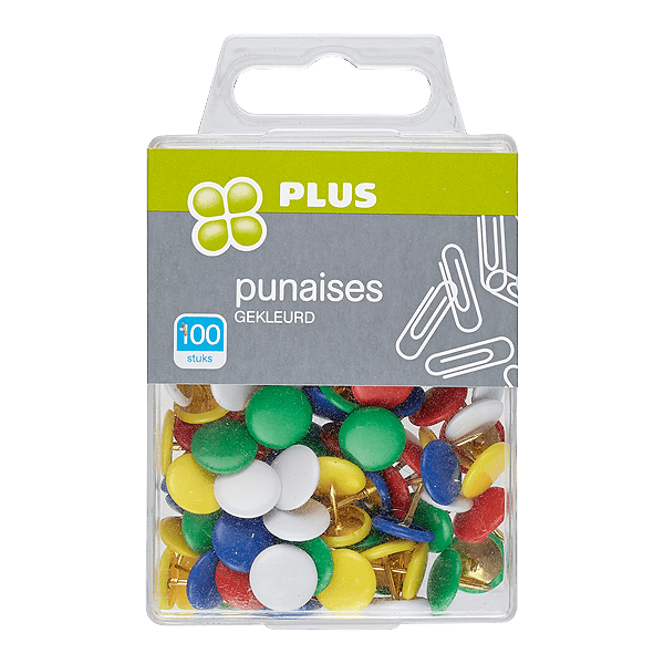PLUS Punaises gekleurd - PLUS