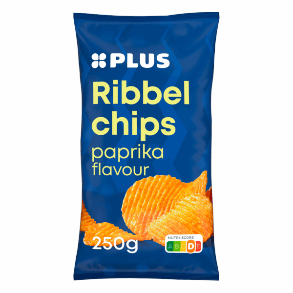 PLUS Ribbelchips paprika - PLUS