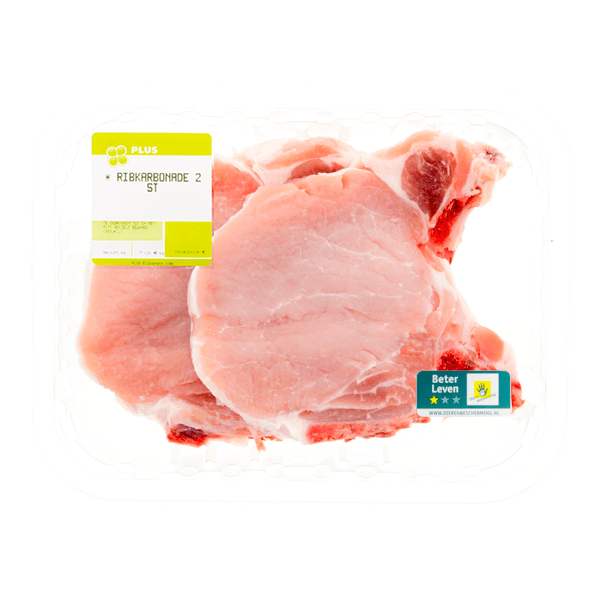 PLUS Ribkarbonade 2 stuks - PLUS