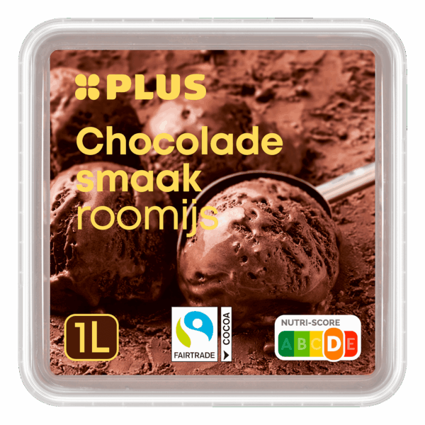 PLUS Roomijs chocolade - PLUS