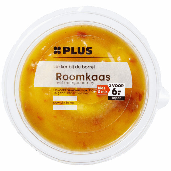 PLUS Roomkaas met mangochutney - PLUS