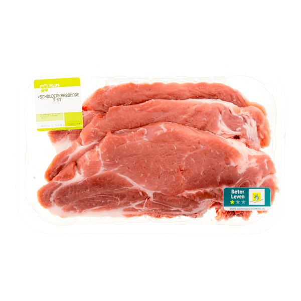 PLUS Schouderkarbonade 3 stuks - PLUS