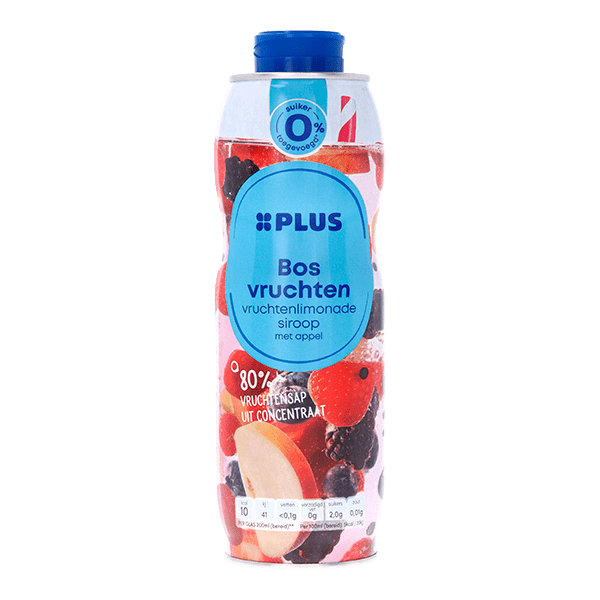 PLUS Siroop bosvruchten 0% suiker - PLUS