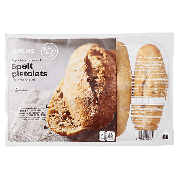 PLUS Spelt pistolets met desem bereid - PLUS