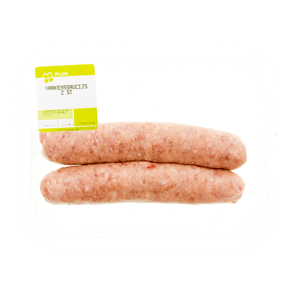 PLUS Varkenssaucijs 2 stuks - PLUS