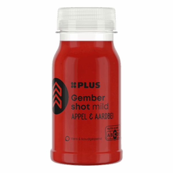 PLUS Vers shot gember aardbei (mild) - PLUS