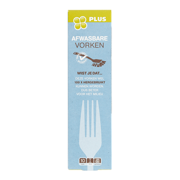 PLUS Vork herbruikbaar 19cm - PLUS
