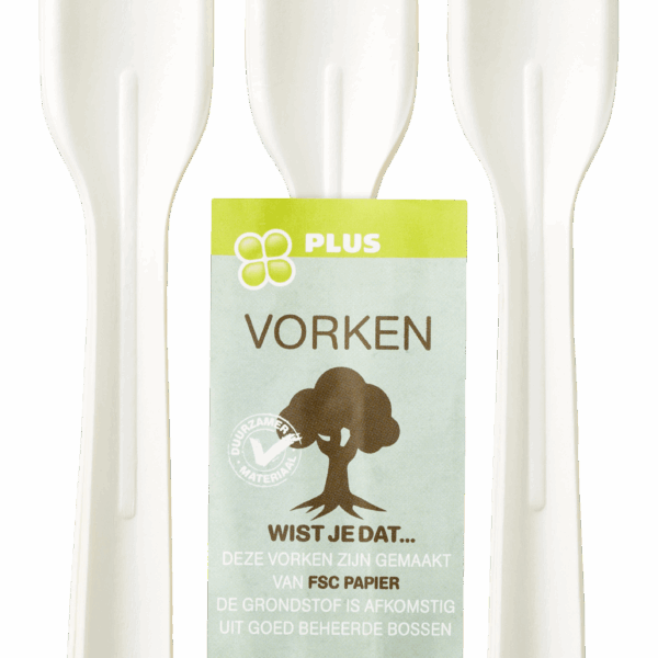 PLUS Vork papier FSC 17cm - PLUS