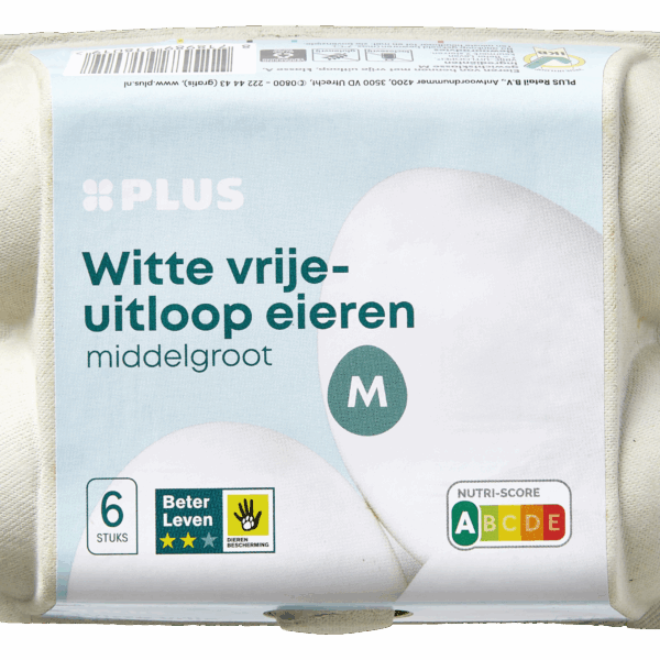 PLUS Vrije uitloop eieren wit M - PLUS