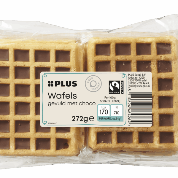 PLUS Wafels Choco Fairtrade - PLUS