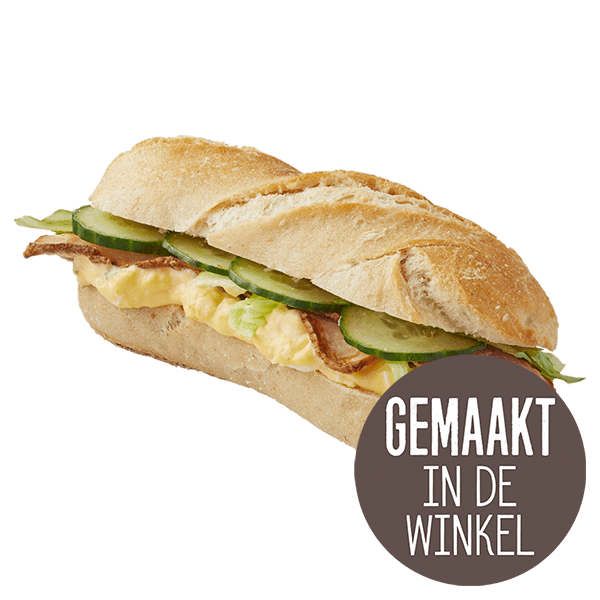 PLUS Witte baguette eiersalade met bacon - PLUS