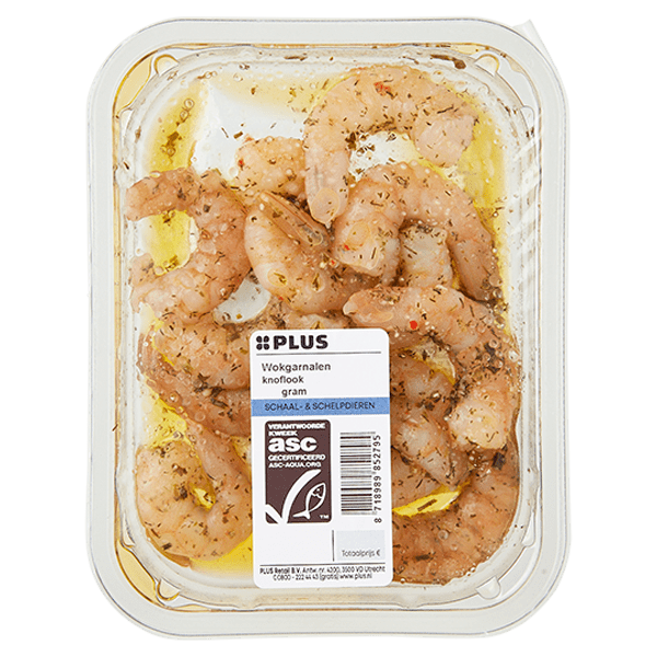 PLUS Wokgarnalen rauw knoflook - PLUS