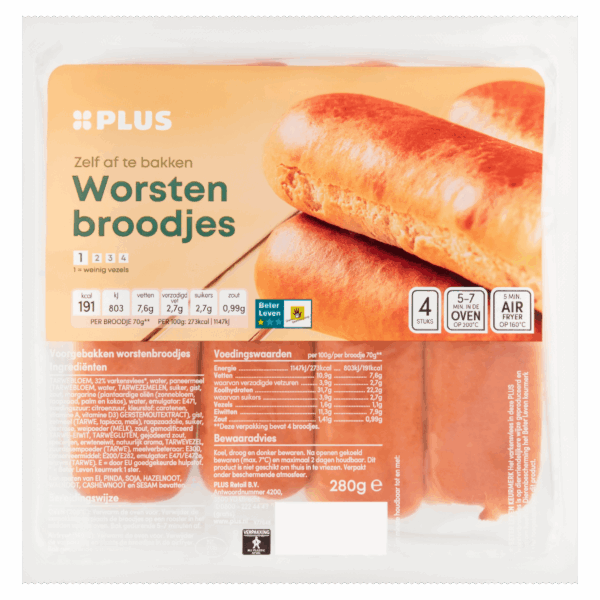 PLUS Worstenbroodjes Beter Leven - PLUS