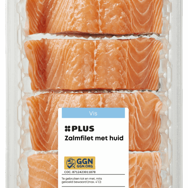 PLUS Zalmfilet met huid 4st - PLUS