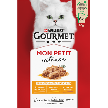 PURINA® Gourmet® Mon Petit Intense Fijne stukjes met Kalkoen