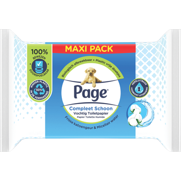Page Compleet Schoon Vochtig Toiletpapier Maxi - JUMBO