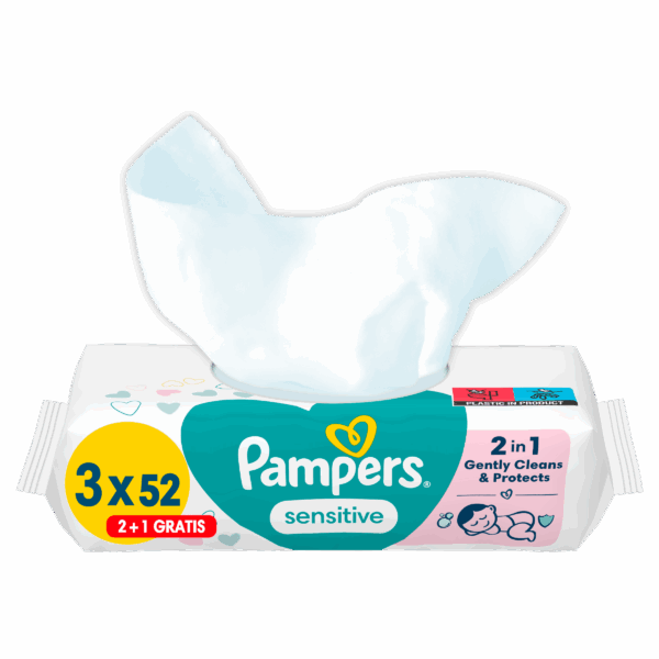 Pampers Babydoekjes Sensitive Promopack 2+1 - PLUS