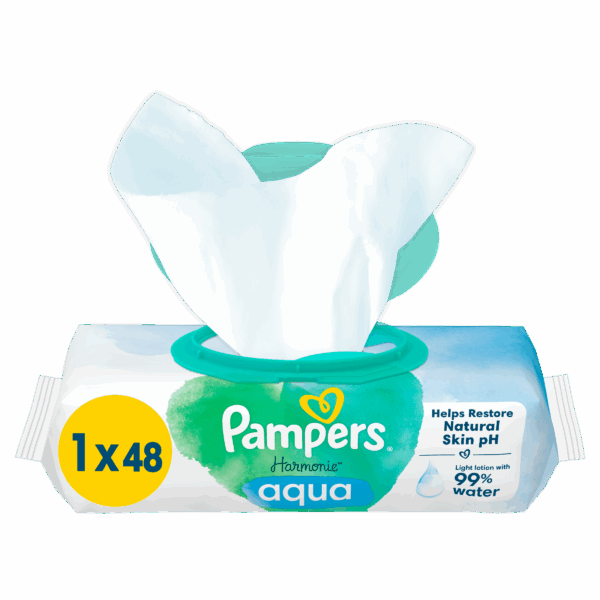 Pampers Harmonie Aqua plastic free Baby wipes - PLUS