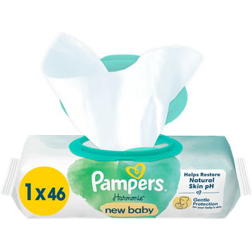 Pampers Harmonie New Baby Doekjes x 46 - JUMBO