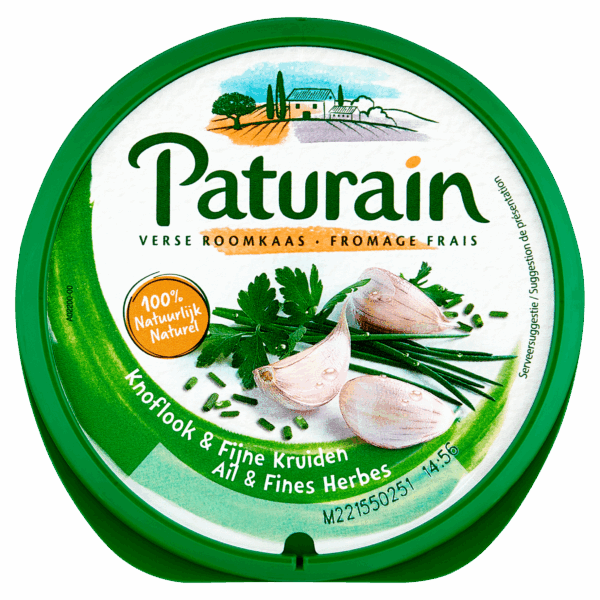 Paturain Roomkaas knoflook & fijne kruiden - PLUS