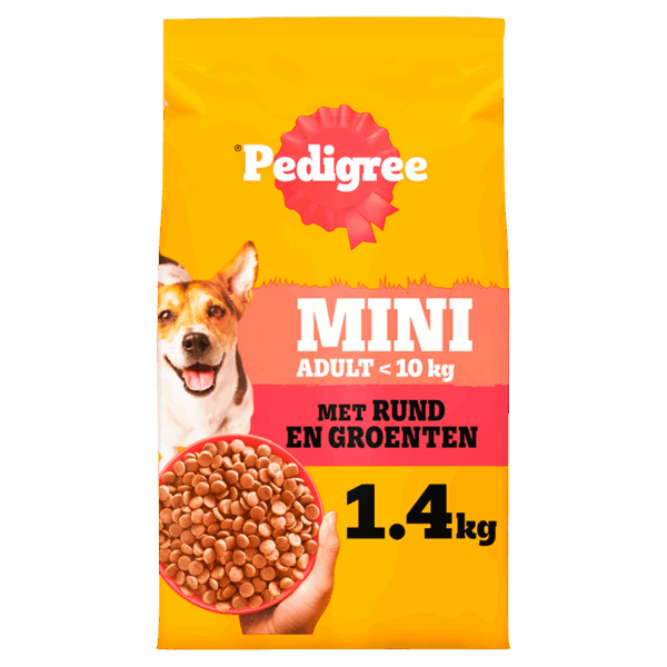 Pedigree Droog Adult Mini Rund en Groente - PLUS