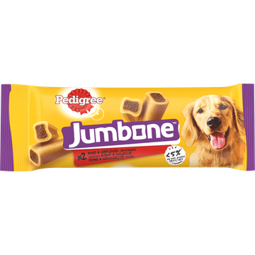 Pedigree Jumbone Medium Kauwstaaf - Rund & Gevogelte - Hondensnack - 2 Stuks - JUMBO
