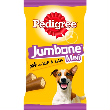 Pedigree Jumbone Mini Kauwstaaf - Kip & Lam - Hondensnack - 4 Stuks - JUMBO