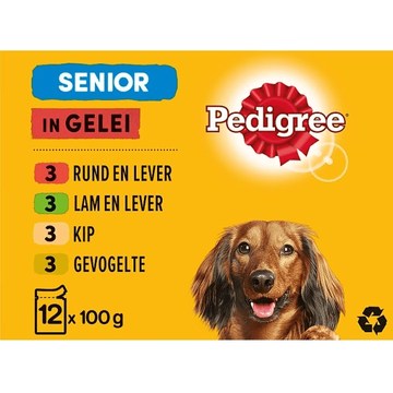 Pedigree Senior Maaltijdzakjes - Vlees in Gelei - Hondenvoer - JUMBO
