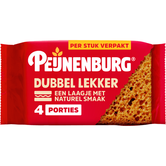 Peijnenburg Ontbijtkoek dubbel lekker naturel 4 stuks - Dirk