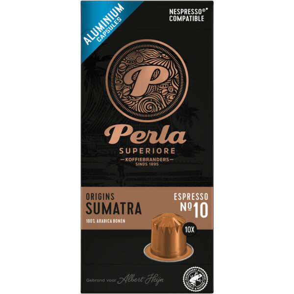 Perla Superiore Origins Sumatra Espresso Capsules - Albert Heijn