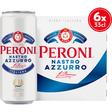 Peroni - Nastro Azzurro - Blik - 6 x 330ML - JUMBO