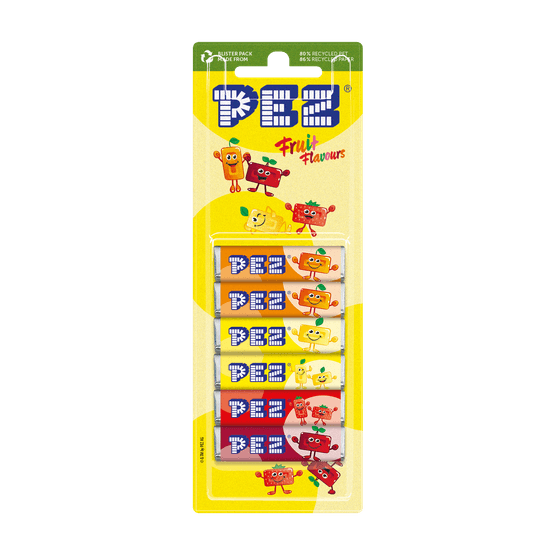 Pez Fruit mix blister 6 stuks - Dirk