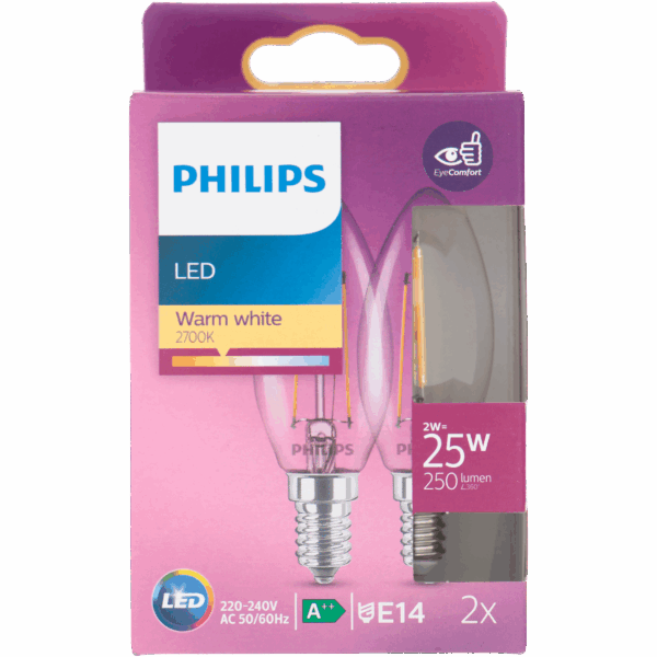 Philips LED 25W kaars E14 helder niet dimbaar - PLUS