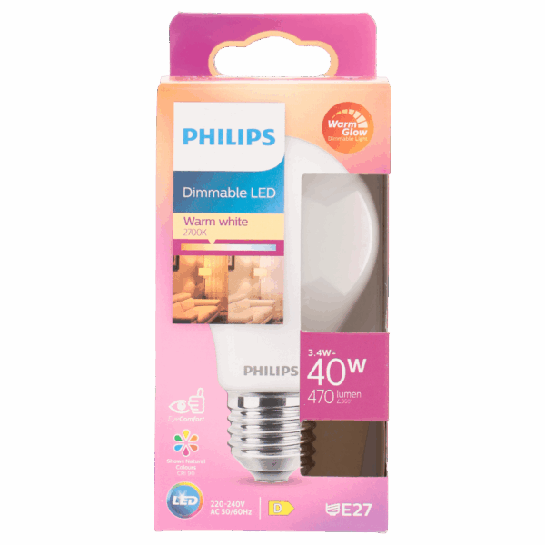 Philips LED 40W peer E27 mat dimbaar - PLUS
