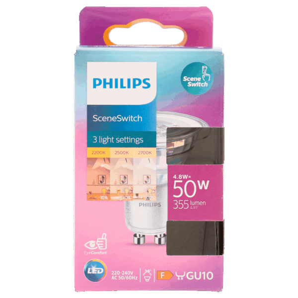 Philips LED 50W Spot GU10 SC Switch - PLUS