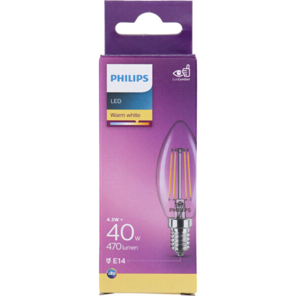 Philips LED Fil Kaars Helder E14 40W - Albert Heijn
