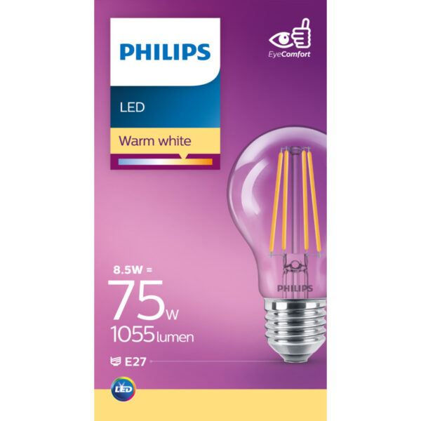 Philips LED Filament Standaard Heldere E27 75W - Albert Heijn