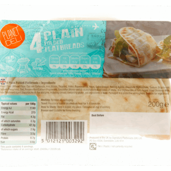 Planet Deli Folded Flatbread - PLUS