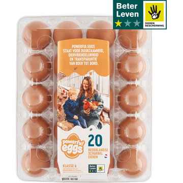 Powerful Eggs Nederlandse Scharreleieren 20 Stuks - JUMBO