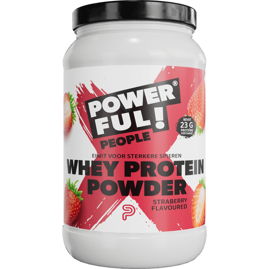 Powerful People Whey protein powder strawberry - Dirk