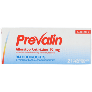 Prevalin Allerstop cetirizine 10 mg tabletten bij hooikoorts - JUMBO