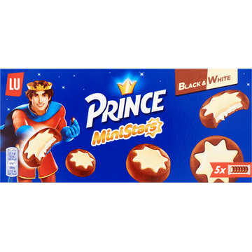 Prince MiniStars Koekjes Black & White - JUMBO